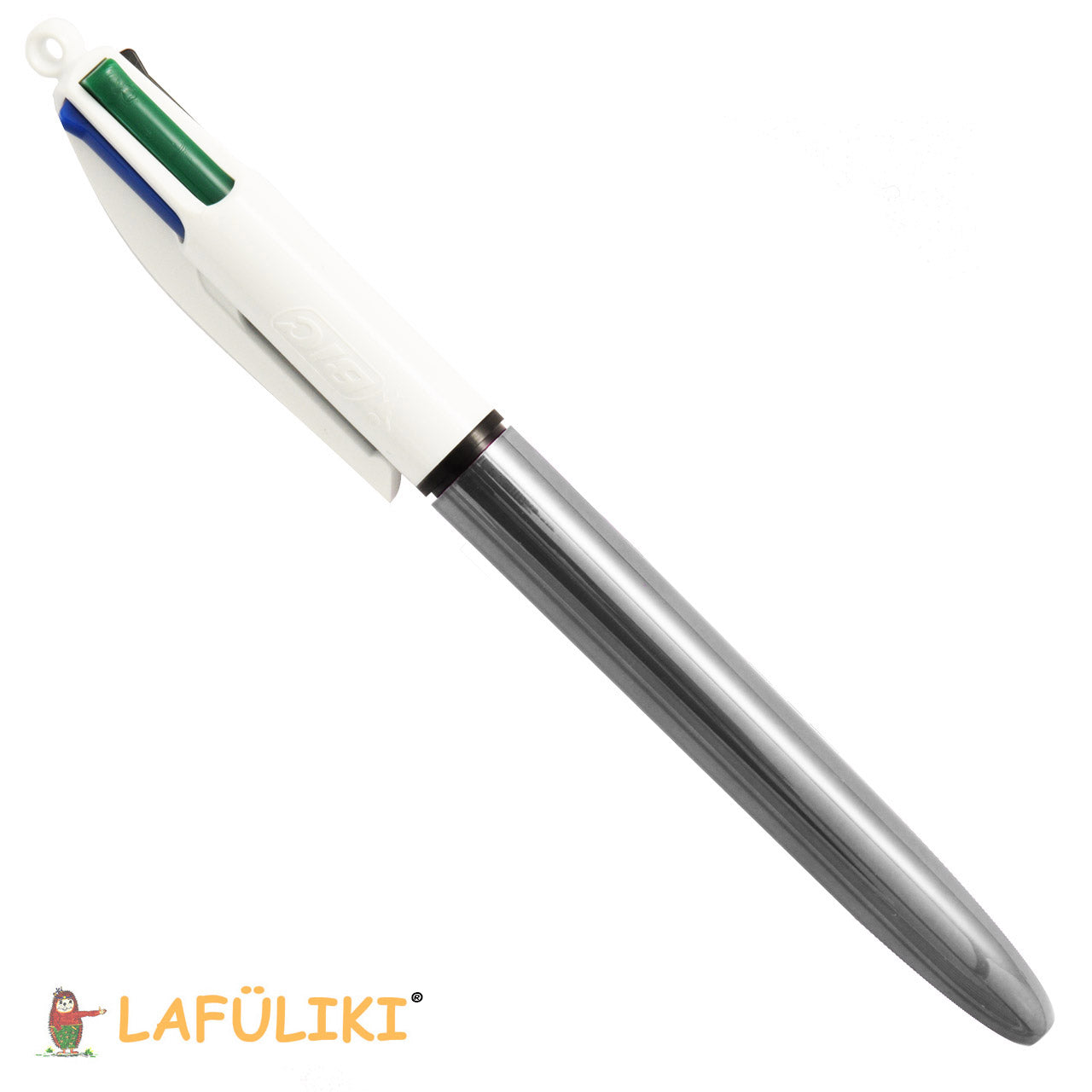 BIC-4-Farb-Kugelschreiber-Shine-silber-4Colors-lafueliki