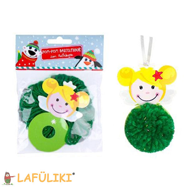 Bastelset-Pom-Pom-Figur-Engel-Wintermotive