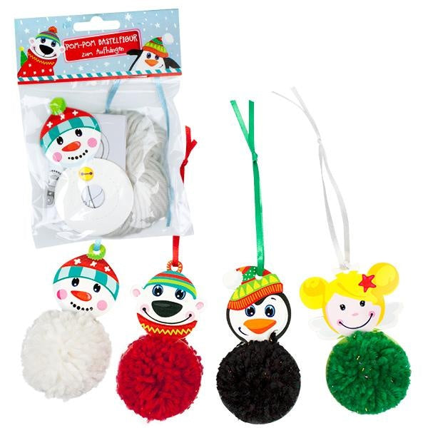 Bastelset-Pom-Pom-Figuren-Anhaenger-Wintermotive-lafueliki