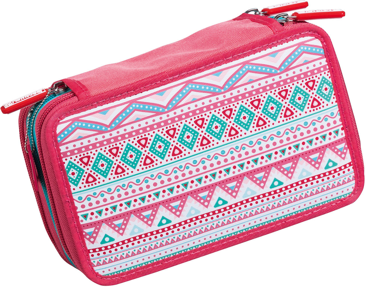 Brunnen-Federmappe-3-fach-pink-maedchen-Muster-104912105