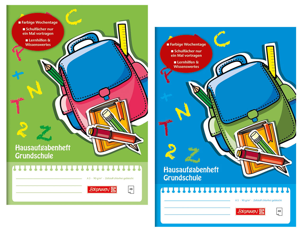 Brunnen Hausaufgabenheft Grundschule A5 inkl. Umschlag