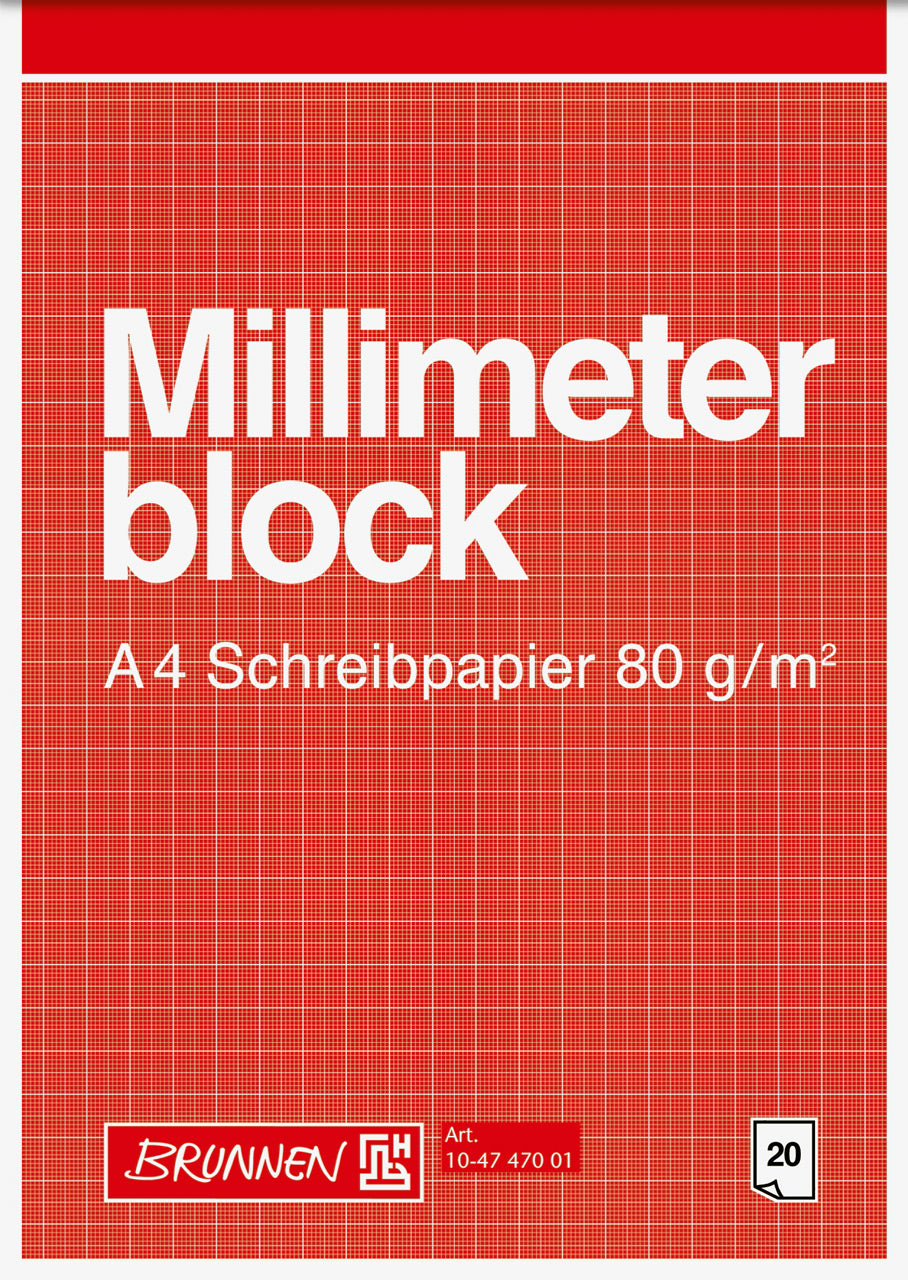 Brunnen-Millimeterblock-20-Blatt-Millimeterpapier-DIN-A4-104747001-lafueliki