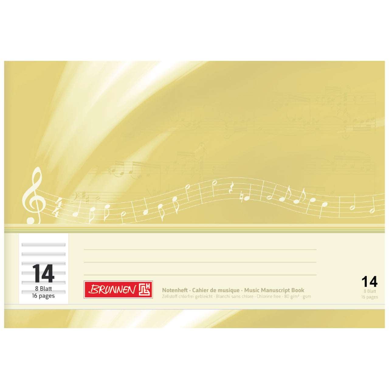 Brunnen-Notenheft-A5-quer-16-Blatt-Lineatur-14-gelb-lafueliki