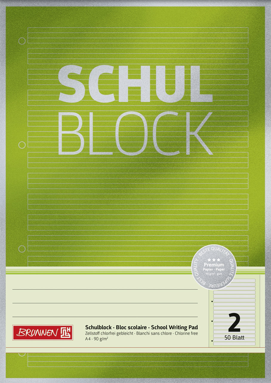 Schulblock A4 Premium Lineatur 2