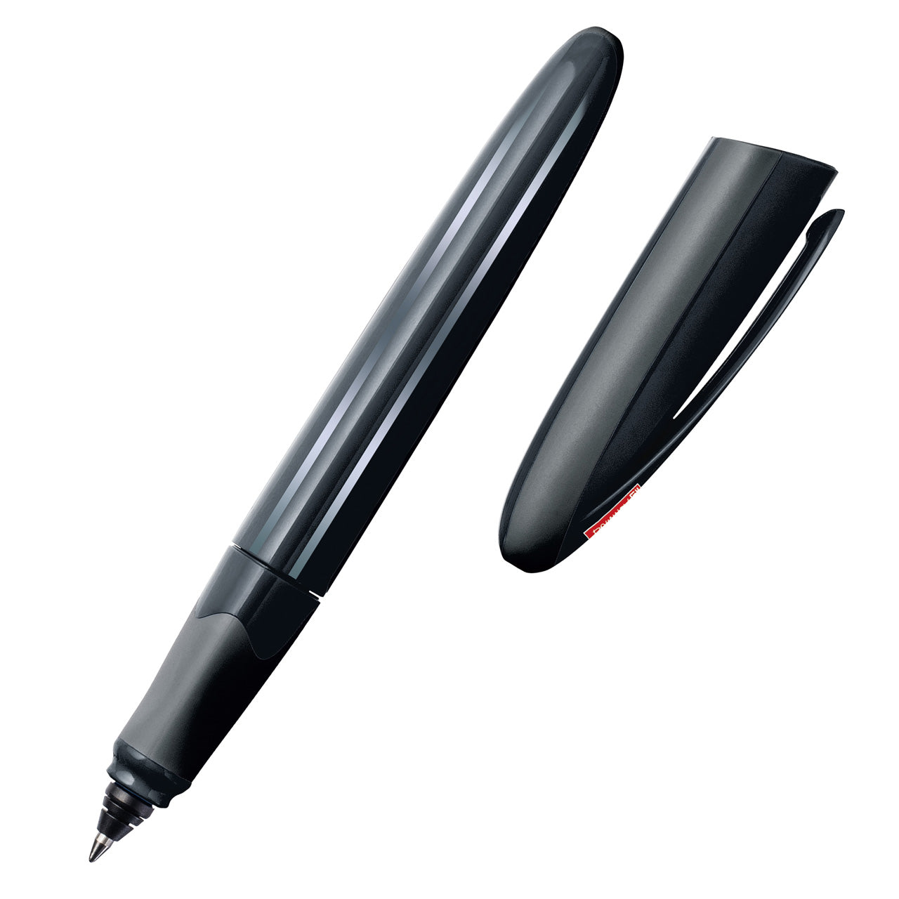 BRUNNEN Tintenroller Colour Code in schwarz Kappe geöffnet