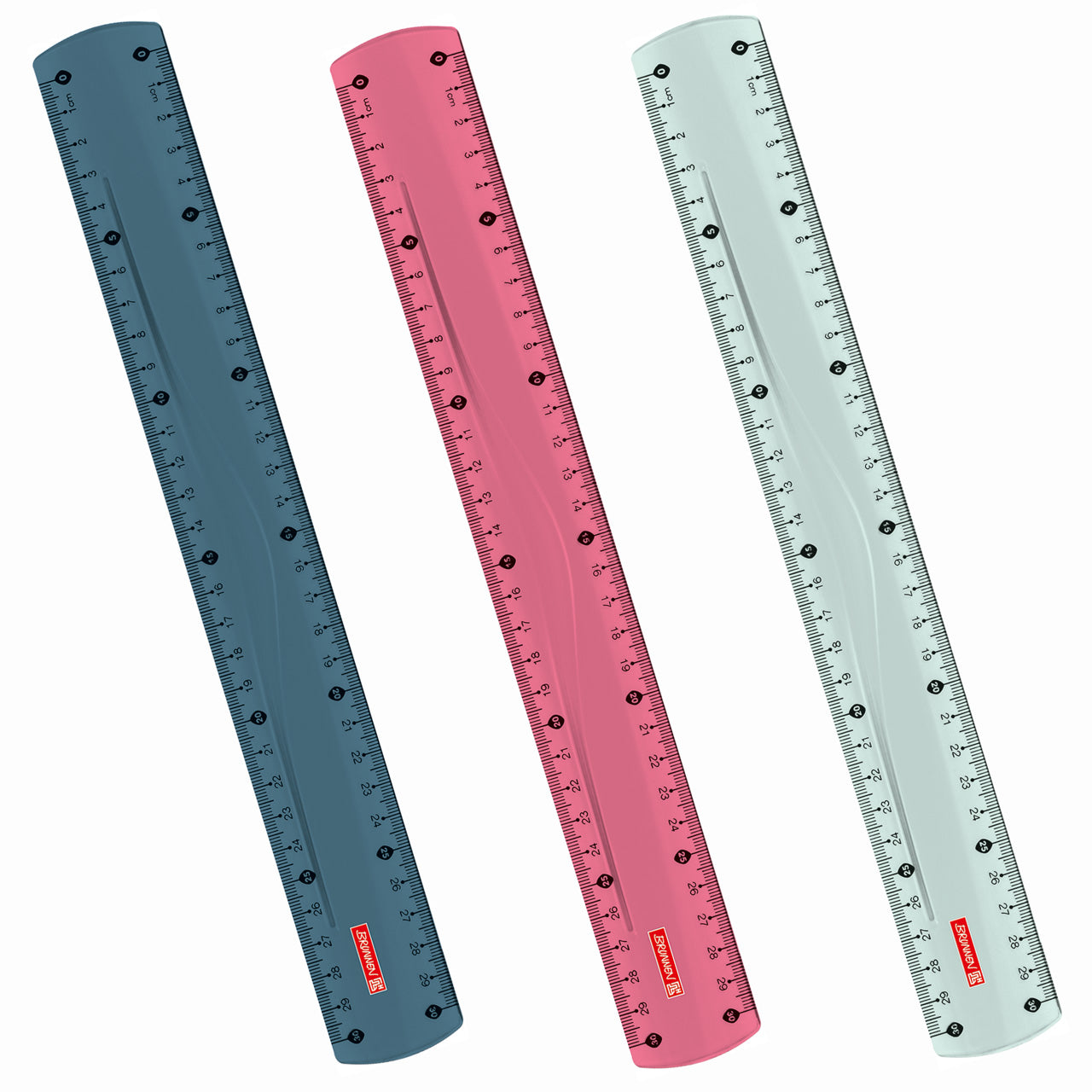 Brunnen-colour-code-lineal-30-cm-denim-tulip-mint-lafueliki