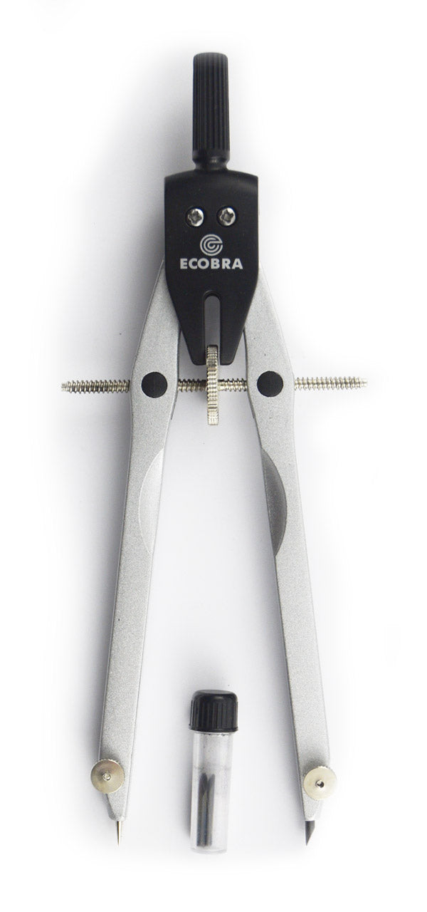 Ecobra-Geometrie-Zirkel-Duo-Tec-silber-Schul-Zirkel-375403-lose-lafueliki