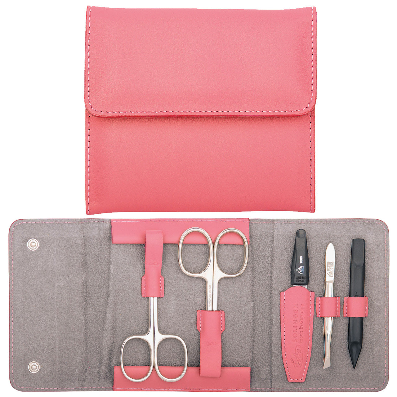 Erbe-Manikuere-Etui-Druckknopf-5-tlg-Linkshaender-Serie-Colour-9676-pink-lafueliki