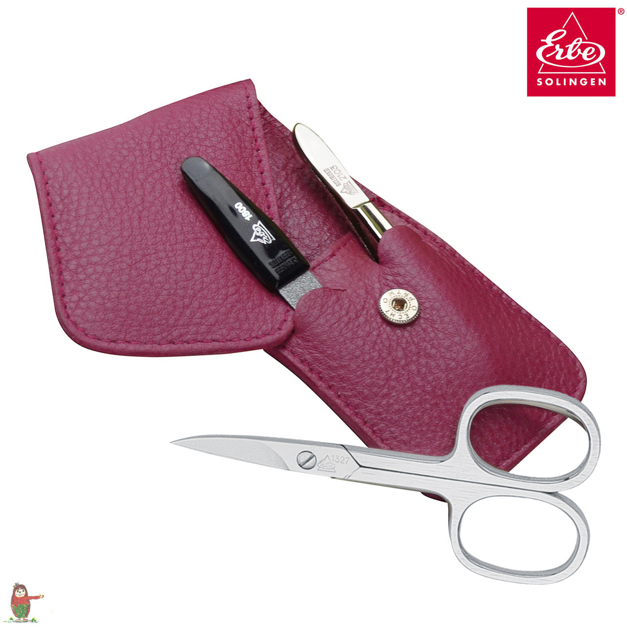 Erbe-Solingen-Manikuere-Set-Siena-3-tlg-pink-Linkshaender-offen-Taschen-Etui-1796-lafueliki