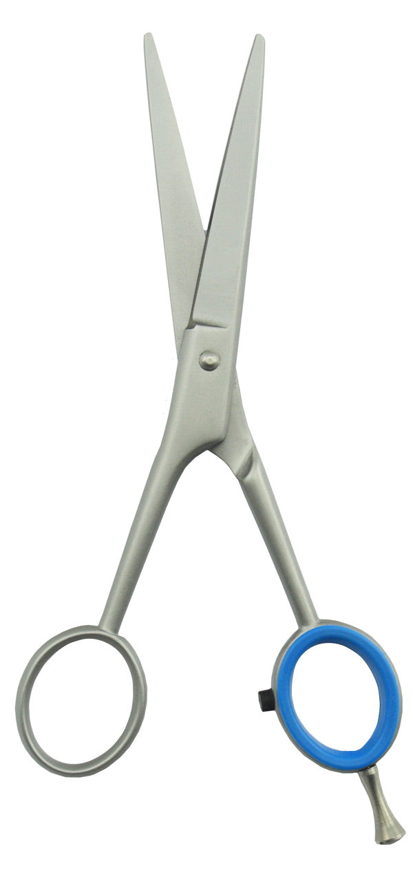 Friseurschere-Linkshaender-16cm-Premium-Mikroverzahnung-Fingerstuetze-Fingerhake-Hararschere-lafueliki