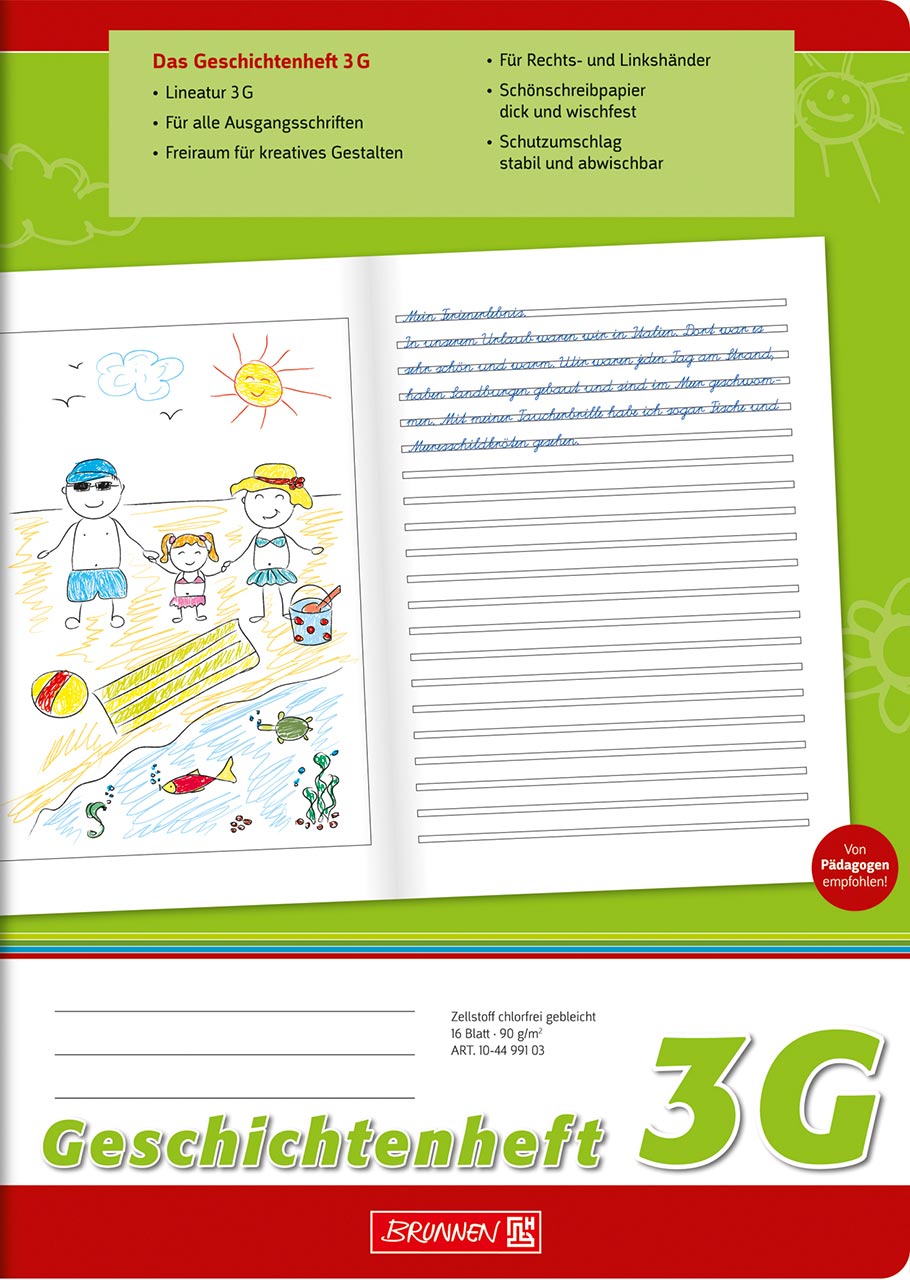 Geschichtenheft - 3G - A4 - Brunnen Klasse 3