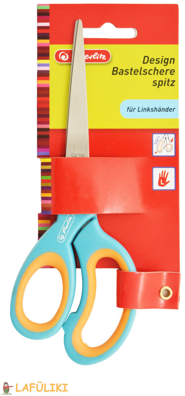 Herlitz-Linkshaender-Design-Bastelschere-16cm-spitz-hellblau-orange