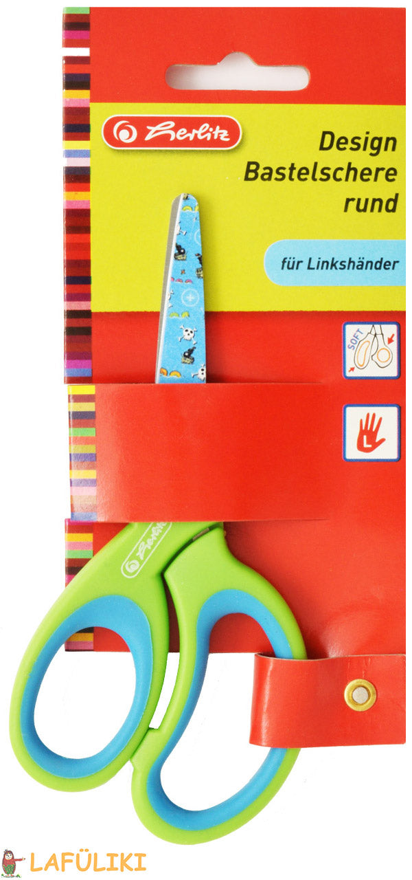 Herlitz-Linkshaender-Design-Bastelschere-rund-gruen-blau