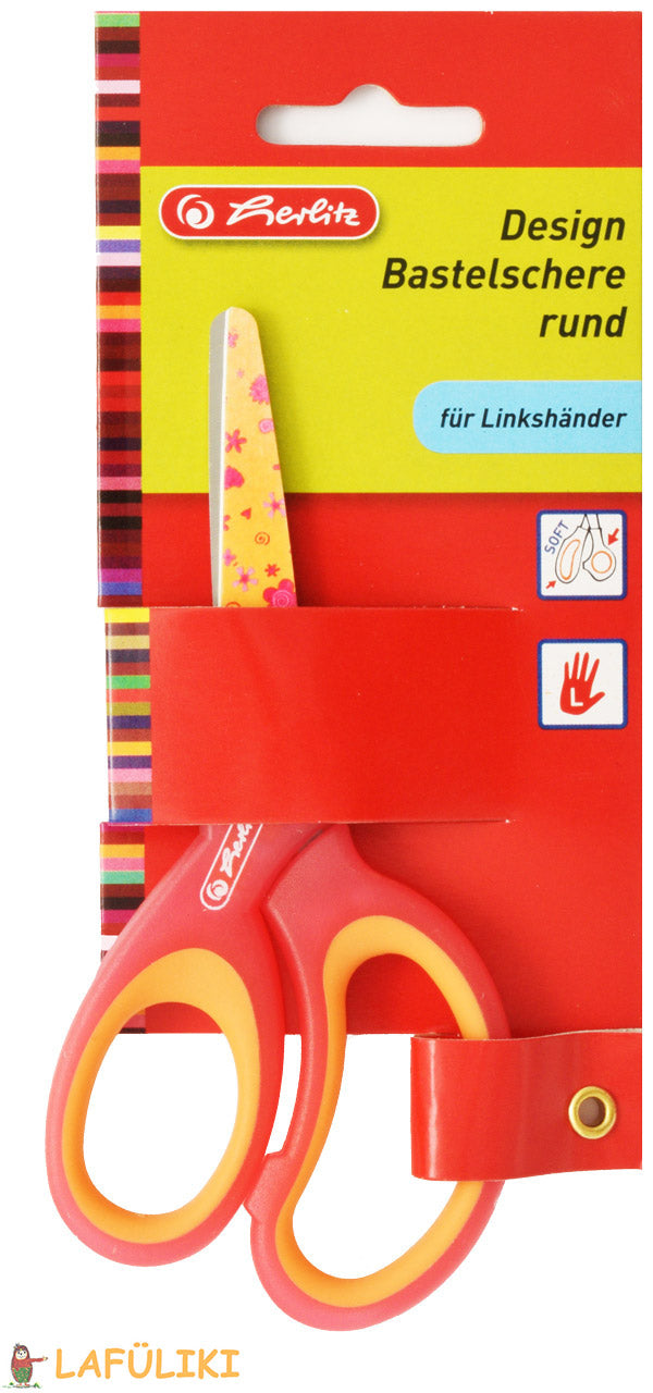 Herlitz-Linkshaender-Design-Bastelschere-rund-pink-orange