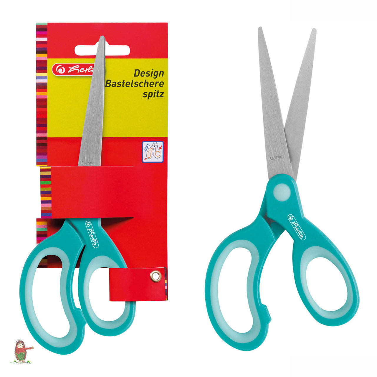 Herlitz-Rechtshander-Design-Bastelschere-spitz-17cm-10801728-tuerkis_mint-4008110299532-1681-Schere-lafueliki