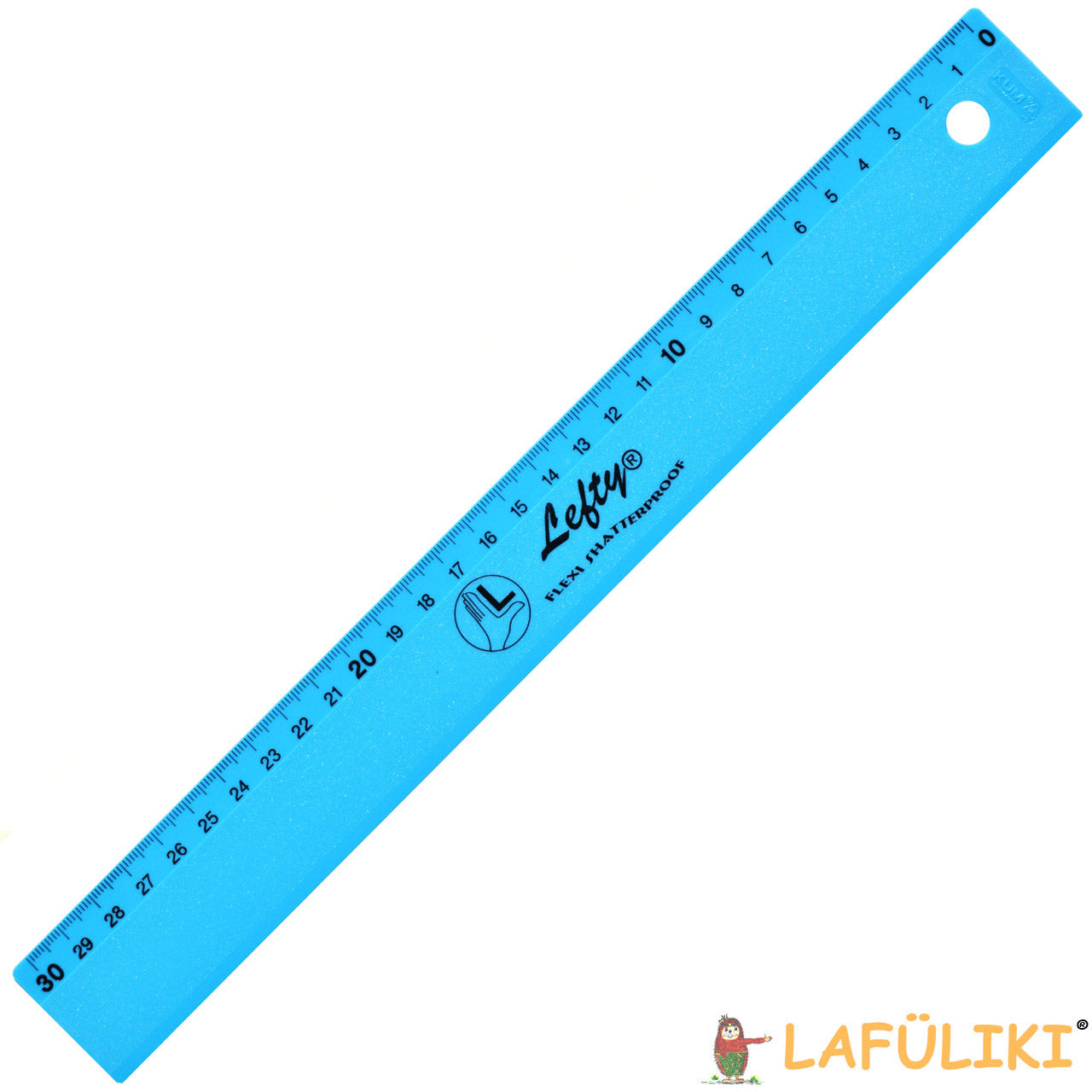 Kum-Lineal-fuer-Linkshander-30-cm-Pop-hellblau-Linkshander-Shop-lafueliki