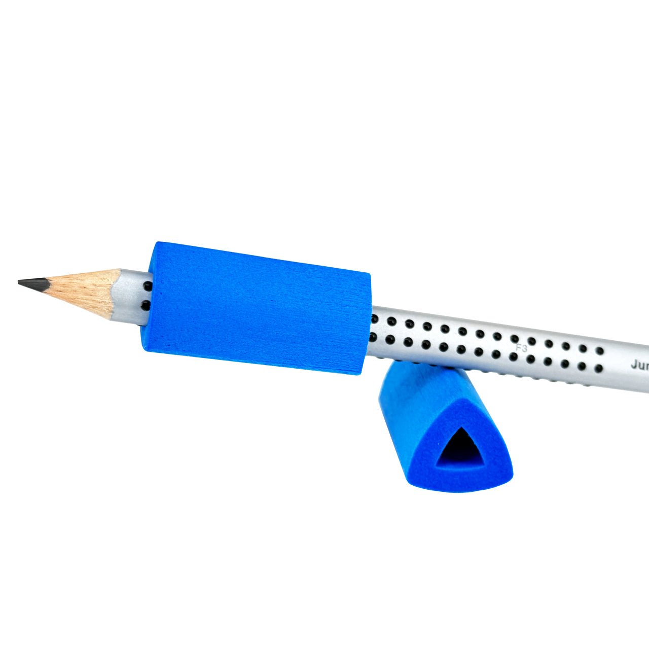 LAFUELIKI-Dreikant-Schreibhilfe-gross-blau-fuer-dicke-stifte-anwendeng-auf-Faber-castell-Grip-2001-bleistift-lafueliki