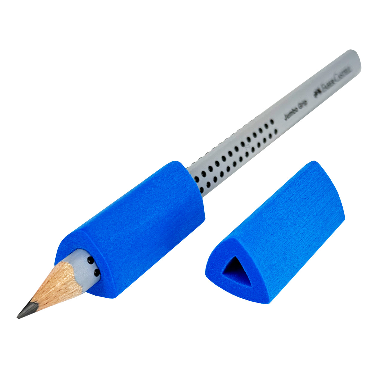 LAFUELIKI-Dreikant-Schreibhilfe-gross-blau-fuer-dicke-stifte-anwendeng-auf-Fabercastell-Grip-2001-bleistift-lafueliki
