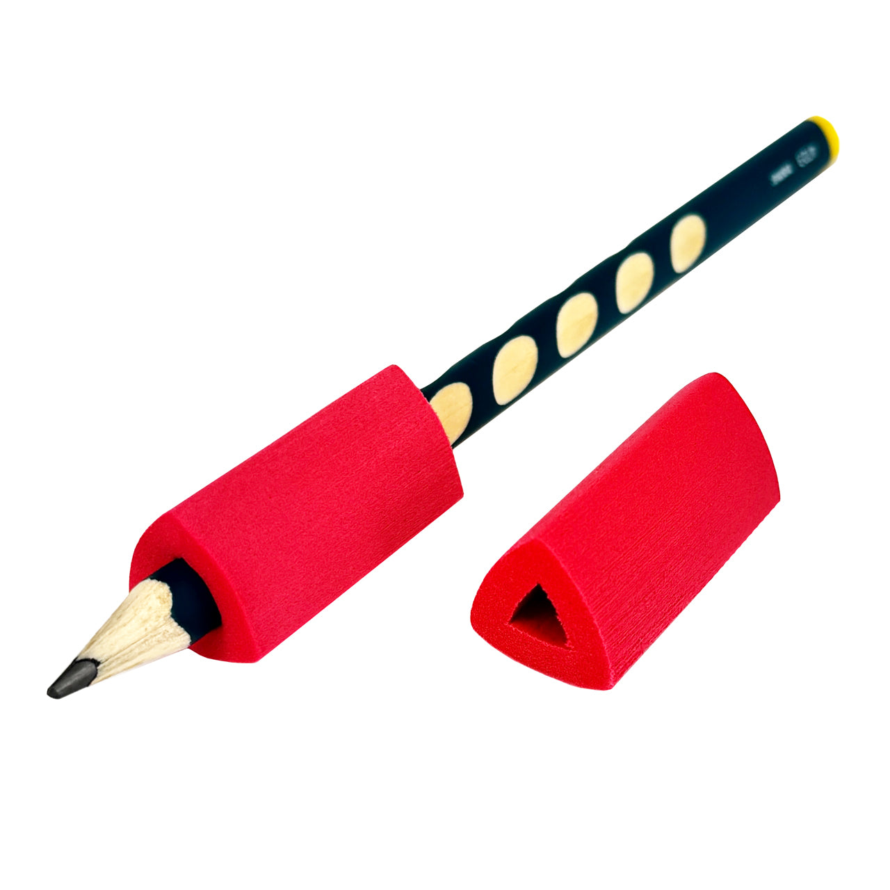 LAFUELIKI-Dreikant-Schreibhilfe-gross-rot-fuer-dicke-stifte-anwendeng-auf-Stabilo-Easygraph-bleistift-lafueliki