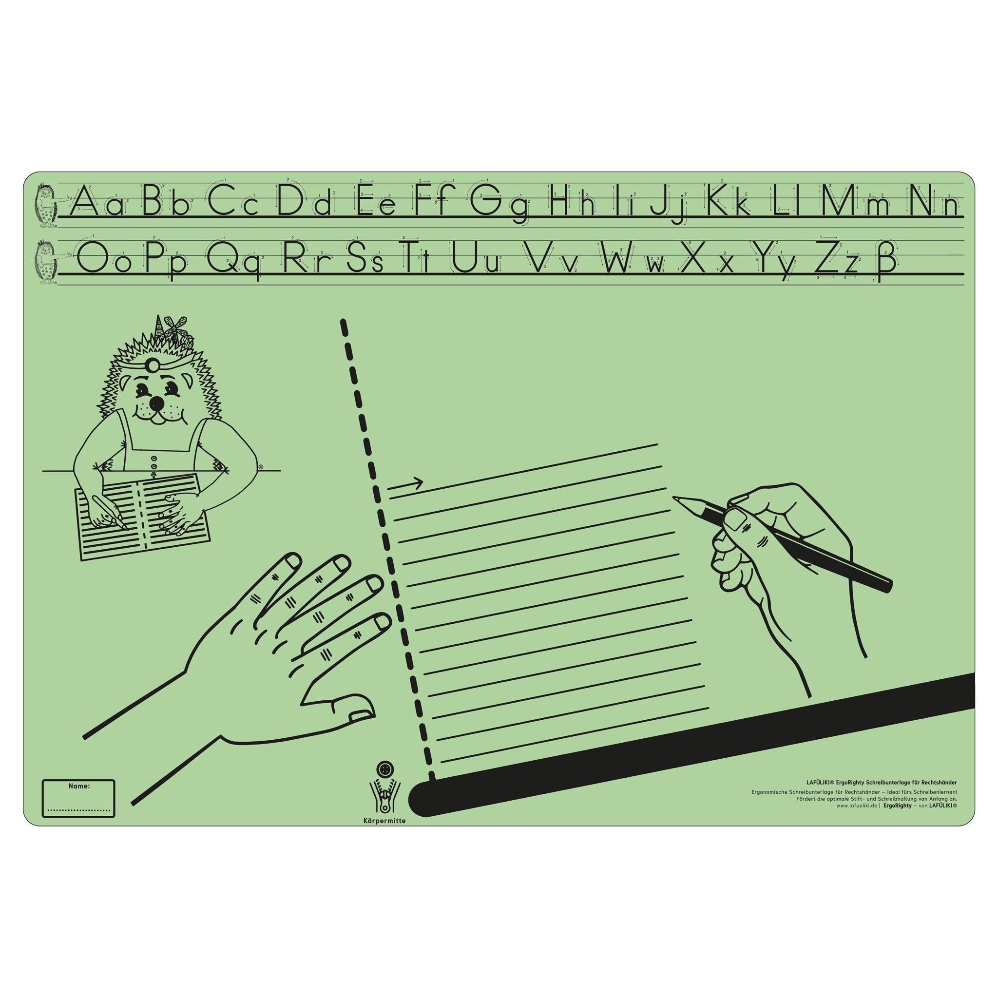 LAFueLIKI-ErgoRIGHTY-Schreibunterlage-Rechtshaender-hellgruen-sinnvoll-Kinder-grundschule-3800-shop-kaufen