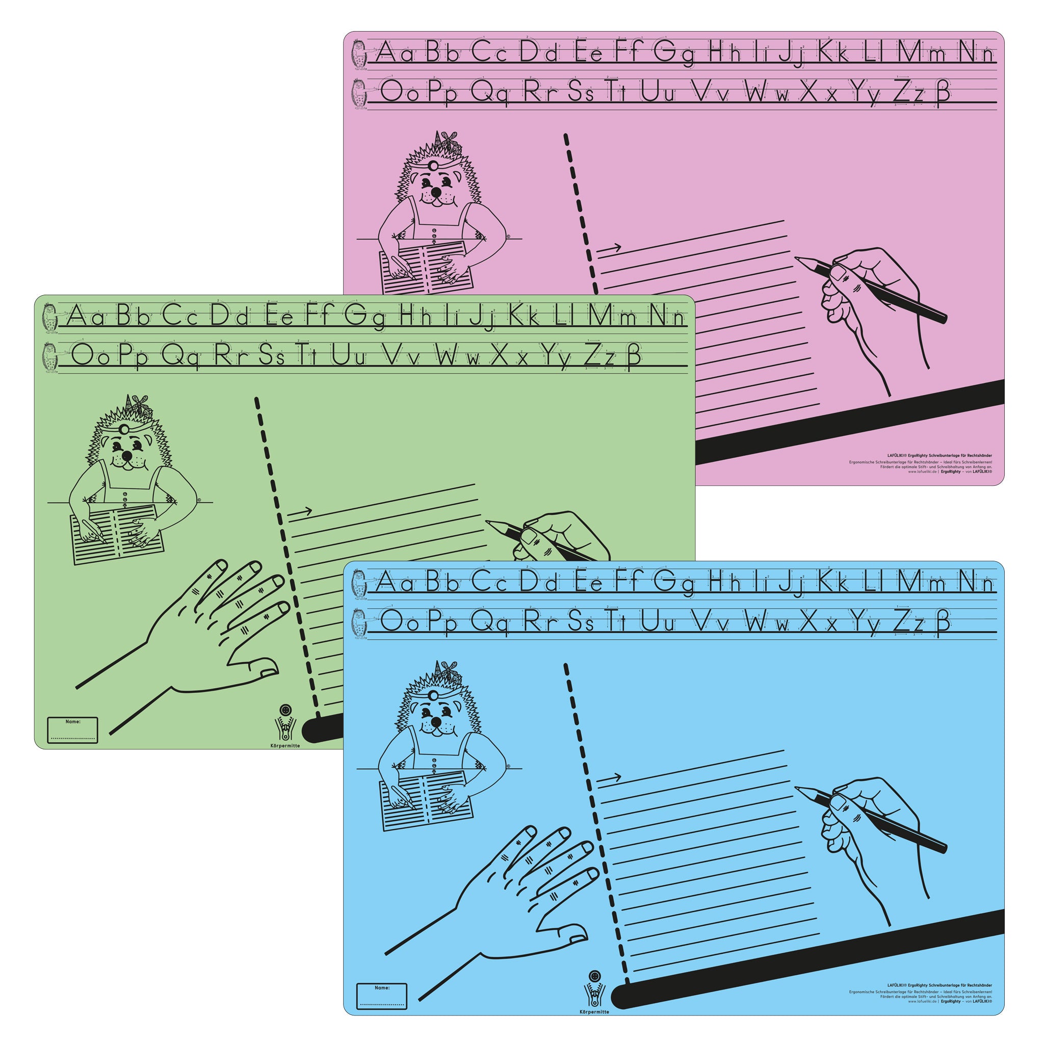 LAFueLIKI-ErgoRighty-Schreibunterlage-Linkshaender-hellblau-hellrosa-hellgruen-sinnvoll-Kinder-grundschule-3700-shop-online-kaufen