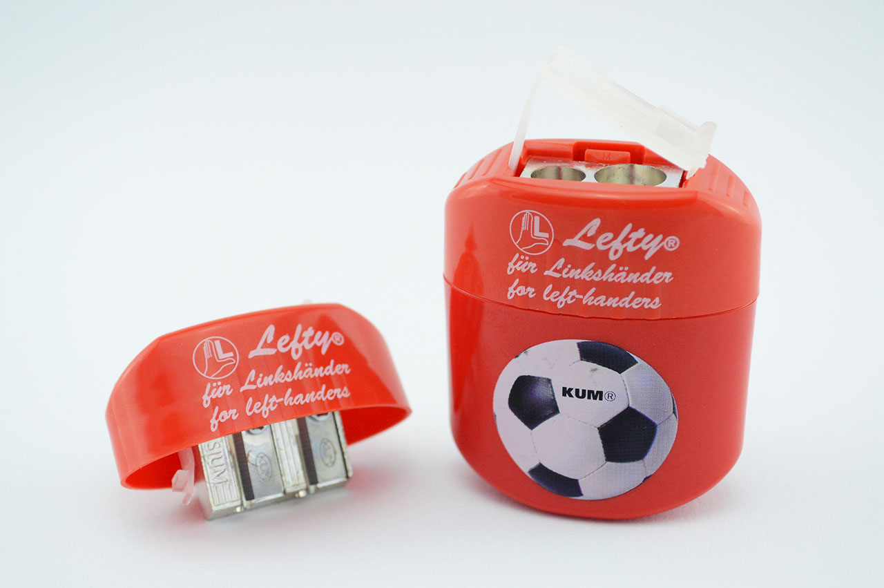 Linkshaender-Fussball-Doppelspitzer-rot