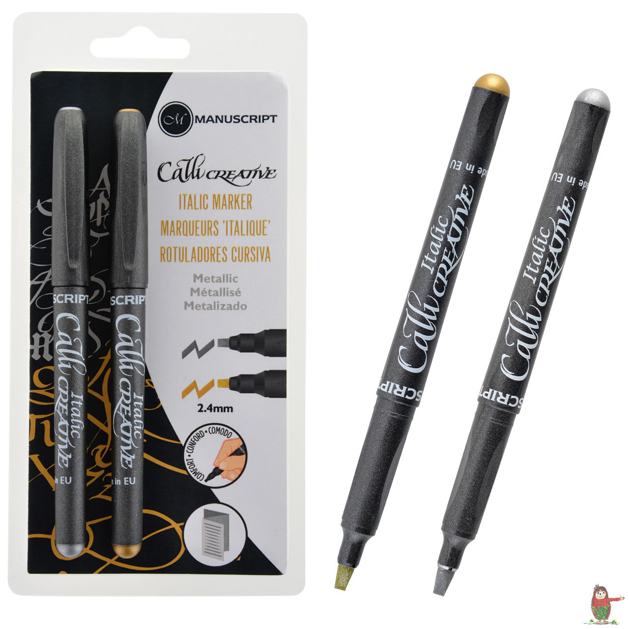 Manuscript-Callicreative-Italic-2er-Set-metallic-Marker-gold-silber-MM6640-lafueliki