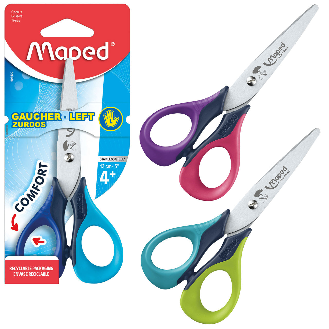 Maped-Kinder-Schere-13-cm-Sensoft-fuer-Linkshaender-Flexgrif-abgerundet-693500-online-kaufen-lafueliki