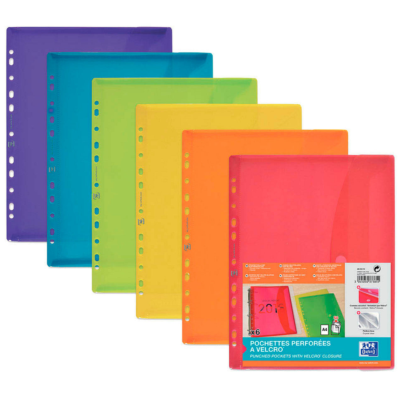 Oxford Dokumentenhülle zum Abheften · mit Klett-Verschluss