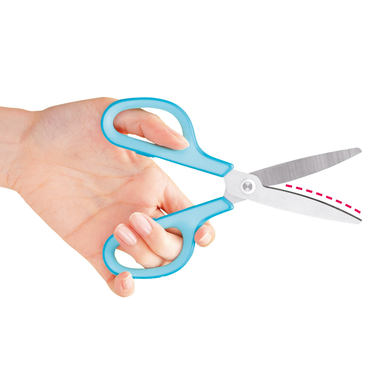 PLUS-JAPAN-Schere-Fitcut-Curve-Smart-Linkhaender-SC-175SL-35-055-blau-anwendung-LAFUELIKI