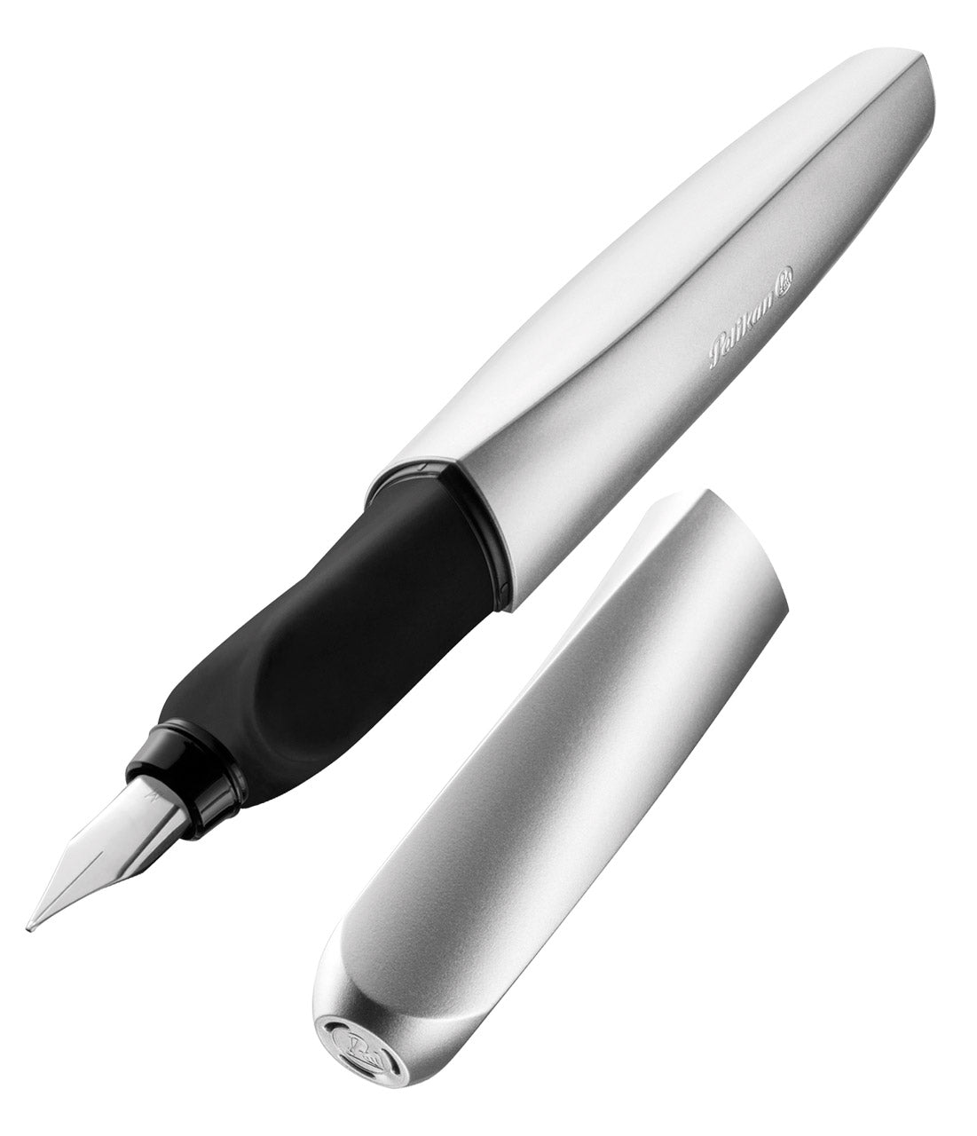 Pelikan-Fuellhalter-Twist-Silver-offen-lafueliki