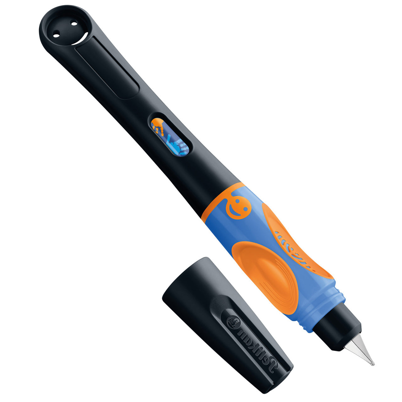 Das Bild zeigt Pelikan Griffix Füller für Linkshänder in der Farbe Neon Black - schwarz.