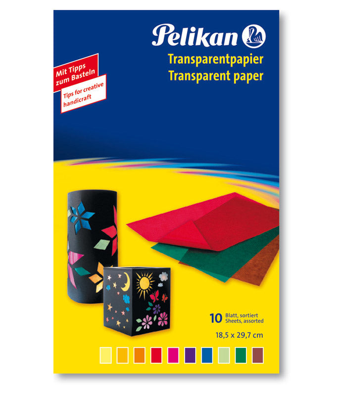 Pelikan Transparentpapier Mappe - 10 Blatt - 10 Farben