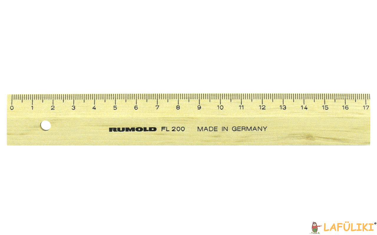 RUMOLD-Holzlineal-17cm-FL200-Lineal-aus-Holz-rechtshaender-lafueliki