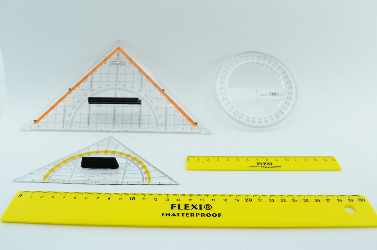 Rechtshaender-Zeichenset-5-teilig-gelb