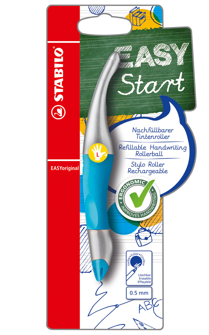 STABILO-Tintenroller-EASYoriginal-metallic-Linkshaender-blau-ovp-lafueliki
