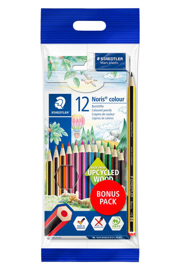 Staedtler Noris Buntstift 12er Set inkl. Bleistift + Radierer