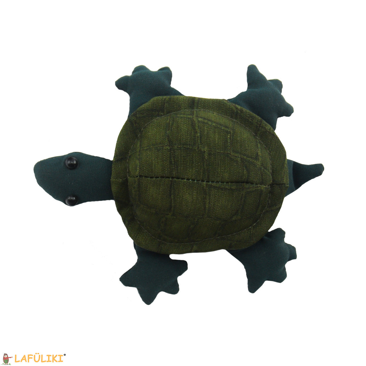 Sandtier-Schildkroete-jobasa-sattler-gruen-dunkelgruen-oben-lafueliki