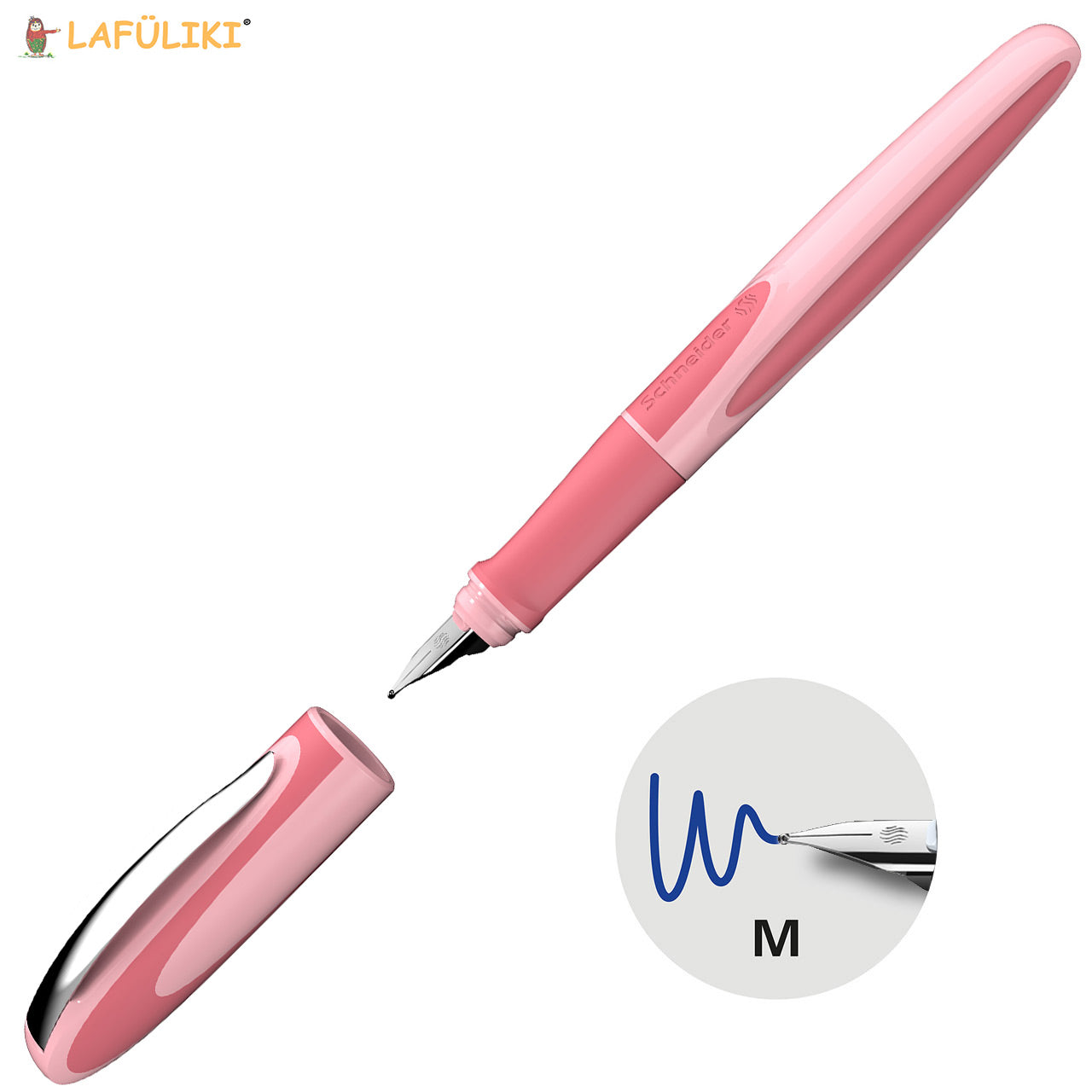 Schneider-Schulfueller-Ray-M-Rechtshaender-Fuellhalter-coral-rosa-pink-168206-lafueliki