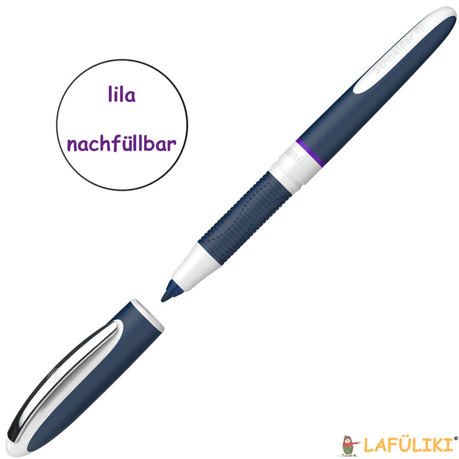 Schneider-Tintenroller-one-Change-schnelltrocknend-183708-lila-lafueliki
