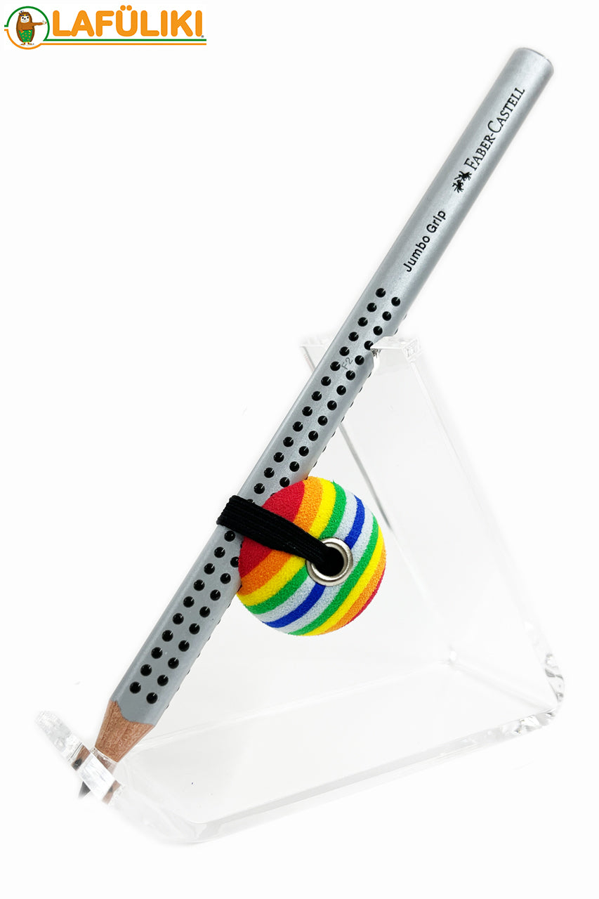 Schreibhilfe-Bolly-mittel-Regenbogen-Rainbow-Schreibkugel-faber-castell-Bleistift-LAFUELIKI