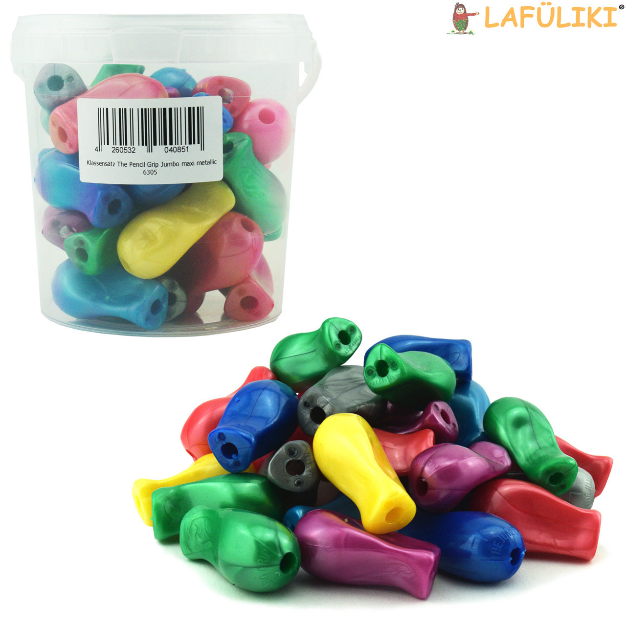 Schreibhilfen-Set-Pencil-Grip-Jumbo-Stabigrip-metallic-6305-25_Stueck-Schreibhilfe-Griffhilfe-lafueliki