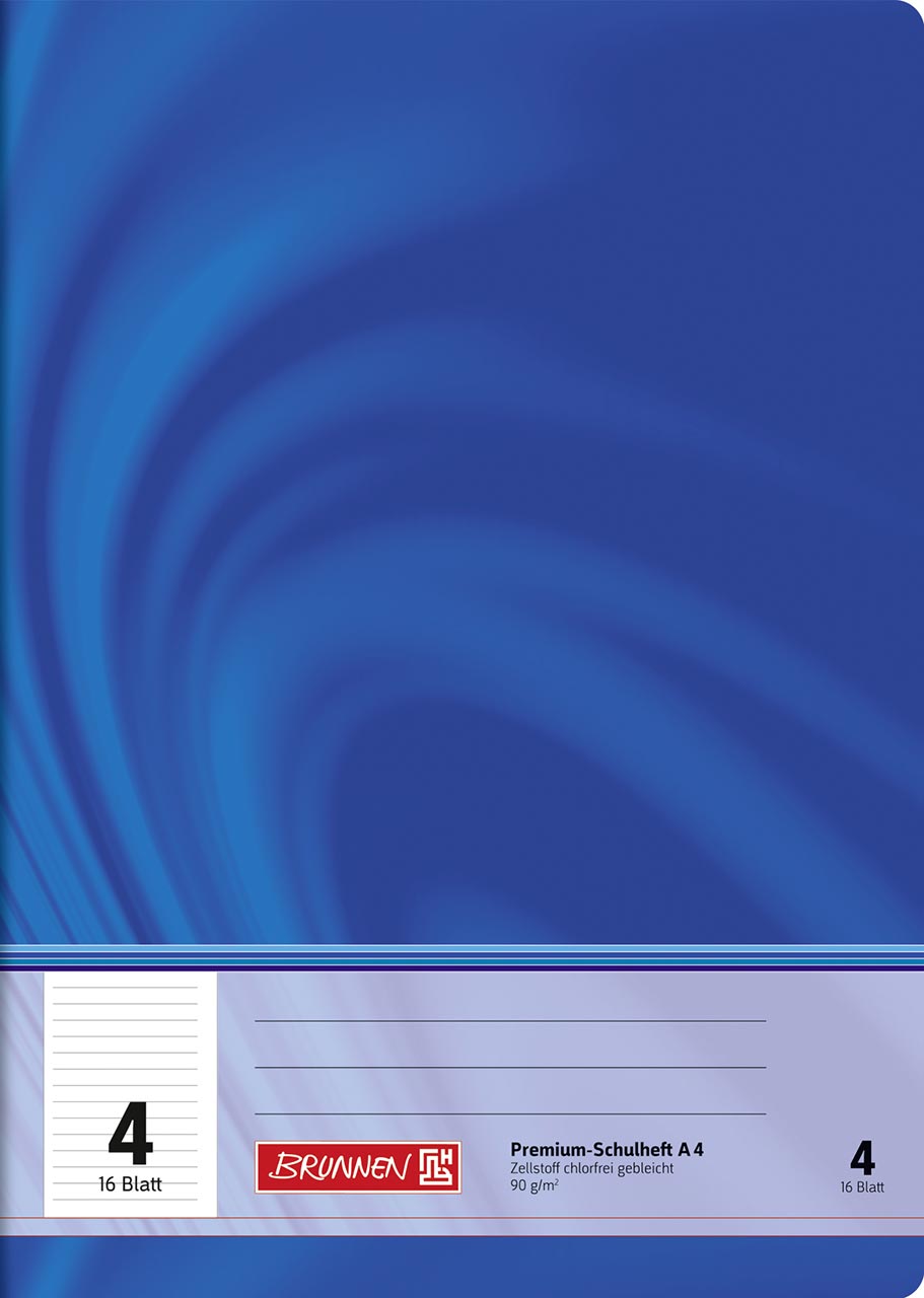 Schulheft A4 Premium Lineatur 4