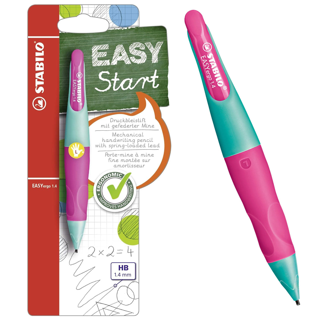 Stabilo-EASYergo-1-4-Druckbleistift-Linkshaender-tuerkis-pink-7881-5-hb-kaufen-lafueliki
