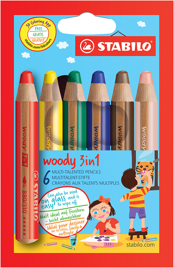 Stabilo-Woddy-3-in-1-6er-Set