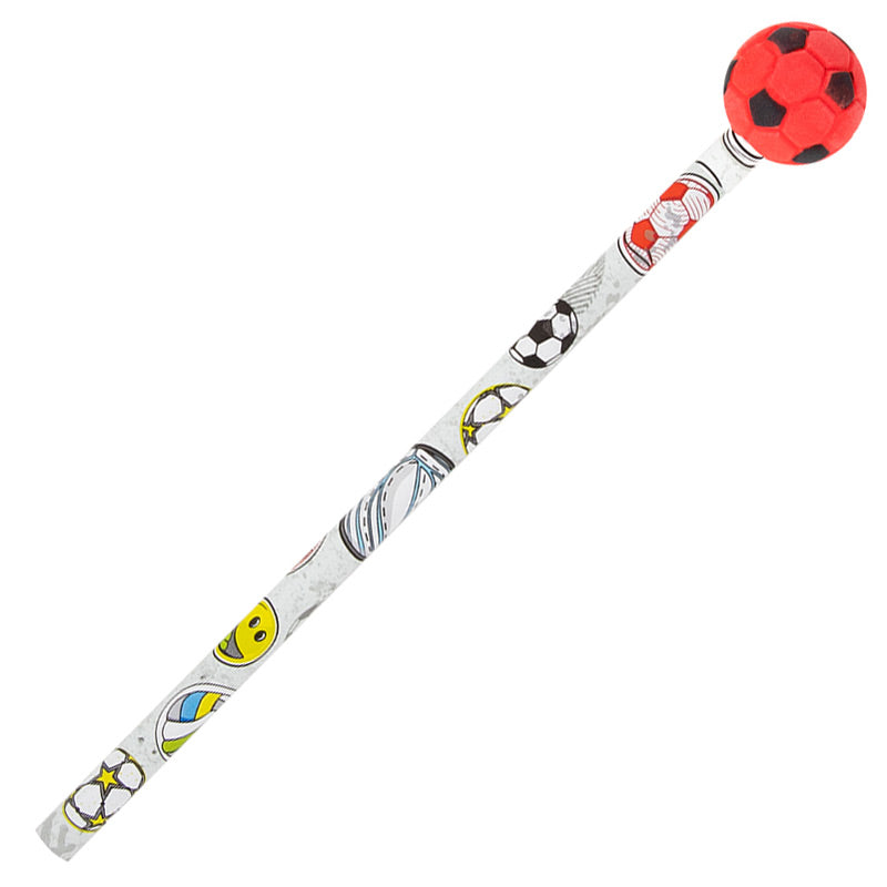 Stiftbeschwerer-Fussball-inkl-Bleistift-rot-lafueliki