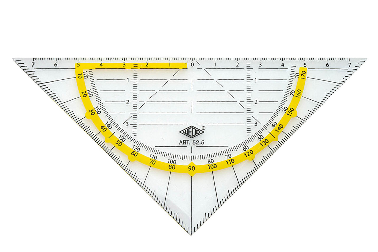 WEDO Geodreieck 16 cm Doppelskala - glasklar