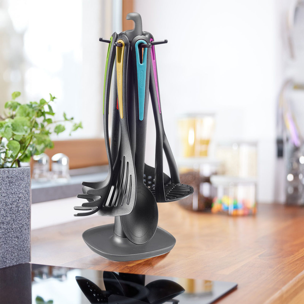 Westmark-Kuechenhelfer-Set-Gallant-7-teilig-mit-Drehstaender-colour-Edition-29972270-anwendung-lafueliki