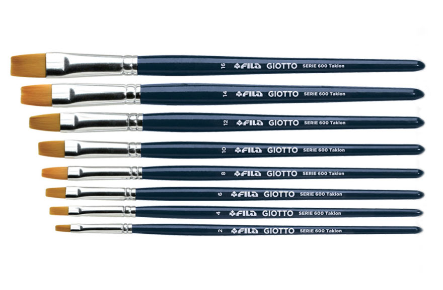 Giotto Schulpinsel flach, formstabil und verliert keine Haare