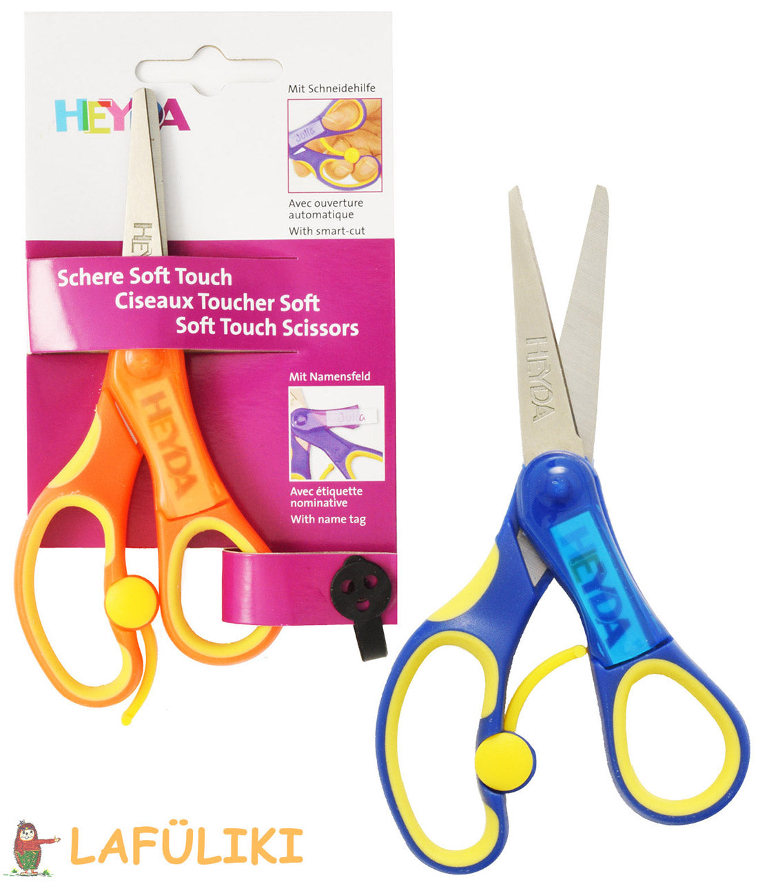 Rechtshänderschere Soft Touch abger. mit Feder